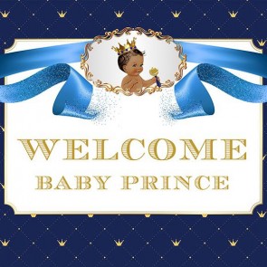 Baby Shower Photography Backdrops Blue Welcome Little Princess Background