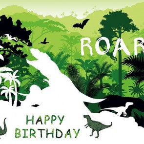 Birthday Photography Backdrops Happy Birthday Dinosaur World Background For Baby