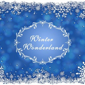Custom Photography Backdrops Winter Wonderland Snowflakes Background For Photo Studio
