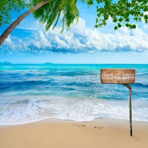 Beach Photography Backdrops Blue Sky Coconut Tree Sea Of Love Background