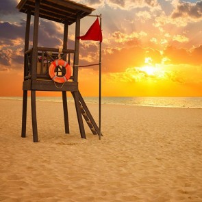 Tourist Photography Background Sunset Beach Backdrops For Holiday