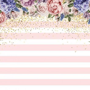 Custom Photography Backdrops Flowers Message Board Pink White Background