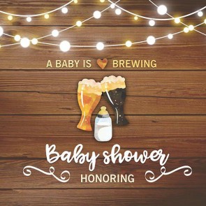 Baby Shower Photography Backdrops Beer Bottle Wood Wall White Light Bulb Background