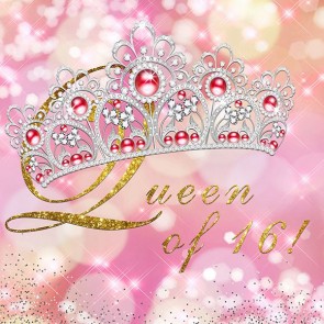 Cartoon Photography Backdrops Crown Pink Background For Children