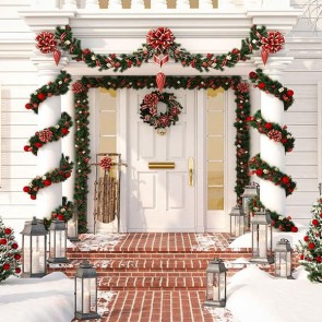 Christmas Photography Backdrops Christmas Tree White House Decoration Background