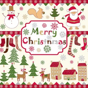 Christmas Photography Backdrops Santa Claus Cartoon Merry Christmas Background