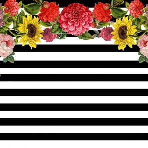 Custom Photography Backdrops Flowers Message Board Black White Background