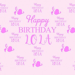 Photography Background Happy Birthday Custom Pink Love Backdrops