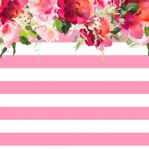 Custom Photography Backdrops Red roses Flower Pink White Background