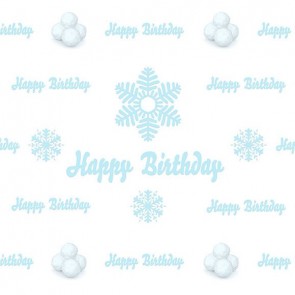 Photography Backdrops Snowflake Snowball Birthday Custom White Background