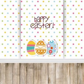 Easter Photography Background Wood Floor Color Spots Easter Eggs White Backdrops