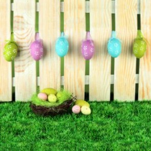 Easter Photography Background Easter Eggs Milky White Lawn Backdrops