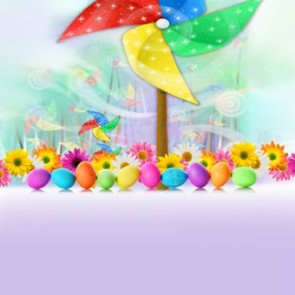 Photography Backdrops Color Windmill Eggs Easter Background For Photo Studio