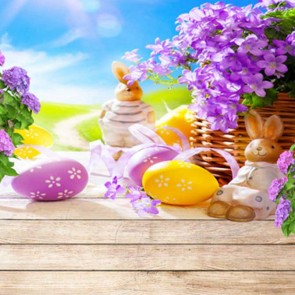 Photography Backdrops Eggs Purple Lavender Easter Blue Sky Background