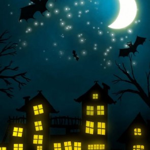 Photography Backdrops Bat Moon Night Halloween Background