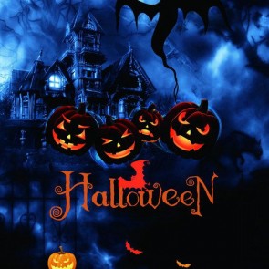 Photography Backdrops Pumpkin Lantern Castle Ghost Halloween Background