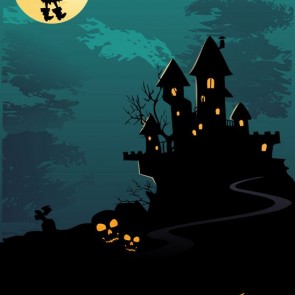 Photography Backdrops Castle Witch Moon Halloween Background