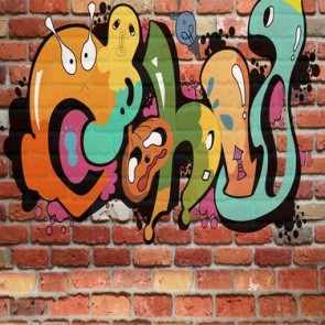 Graffiti Photography Backdrops Child Brick Wall Background For Children
