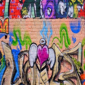 Graffiti Photography Backdrops The Heart Of Angels Background For Photo Studio