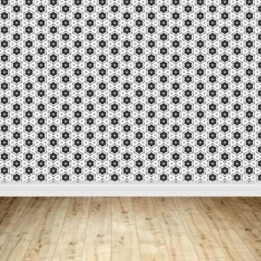 Photography Backdrops Black Stars Pattern Wood Floor Background