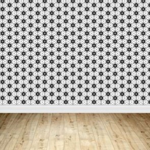 Photography Backdrops Black Stars Pattern Wood Floor Background