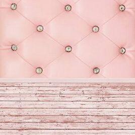Tufted Photography Background Pink Wood Floor Backdrops For Photo Studio