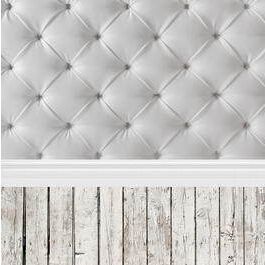 Tufted Photography Background Grey Wood Floor Backdrops For Photo Studio