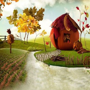 Cartoon Photography Backdrops Tree House Farm Background For Children