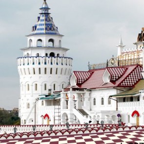 Photography Backdrops Dark Clouds Castle Tourist Background