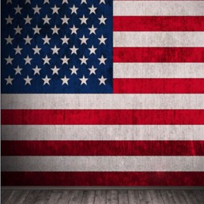 Patriotic Photography Background Wood Floor American Flag Backdrops