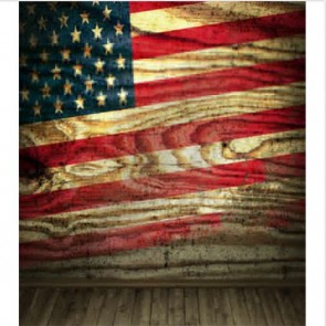 Photography Background American Flag Fuzzy Wood Floor Patriotic Backdrops