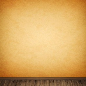 Photography Background Orange Wallpaper And Brown Wood Floor Old Master Backdrops