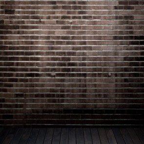 Grey Wood Floor Brick Wall Photography Background Backdrops