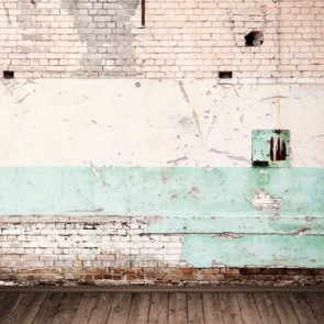 Photography Background Brick Wall Wood Floor Grunge Dilapidated Backdrops