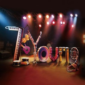 Stage Photography Background Music Instrument Backdrops For Photo Studio