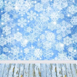 Photography Backdrops Snowflakes Pattern Wood Floor Background