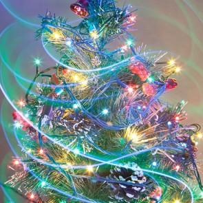 Christmas Photography Backdrops Lantern Color Christmas Tree Background