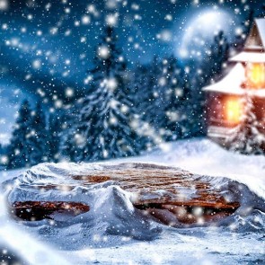 Christmas Photography Backdrops Tree Snow House Snowflakes For Photo Studio Background 