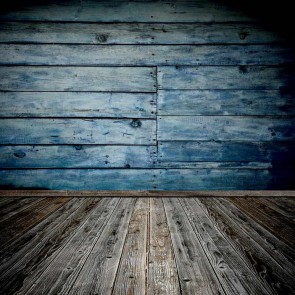 Photography Background Horizontal Sea Blue Brown Wood Floor Backdrops