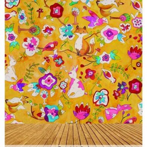 Photography Background Flowers Animals Brown Wood Floor Pattern Cartoon Backdrops