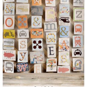 Pattern Photography Background Cartoon Car Alphabet Wood Floor Backdrops