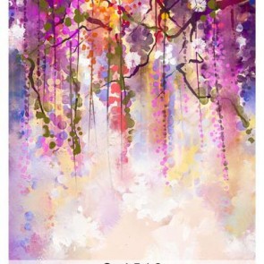Photography Background Purple Leaves Oil Painting Backdrops