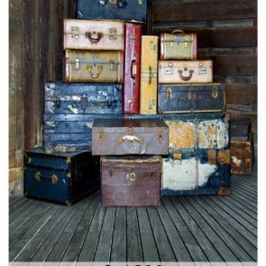 Photography Backdrops Luggage Compartment Grey Wood Floor Western Background