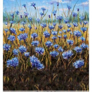 Photography Background Blue Flowers Blue Sky Oil Painting Backdrops