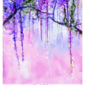 Photography Backdrops Purple Leaves Fuzzy Oil Painting Background