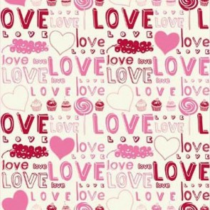 Photography Backdrops Red Pink Love Valentine's Day White Wall Background