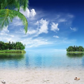 Photography Backdrops Blue Sky Beach Island Background