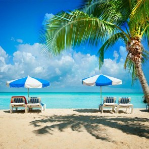 Photography Backdrops Coconut Tree Holiday Beach Background