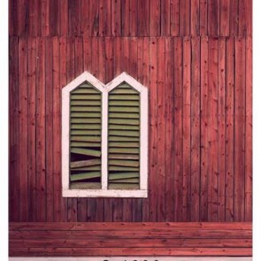 Door Window Photography Backdrops Brown Wood Wall Pale Green Window Background