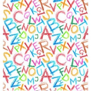 Photography Backdrops Cartoon Alphabet Pattern White Background